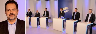No debate promovido nessa terça-feira (30) pela Tv Globo os candidatos ao governo do Distrito Federal concentraram ataques à gestão do atual governador Agnelo Queiroz (PT), que se defendeu e devolveu críticas, enquanto o líder nas pesquisas Rodrigo Rollemberg (PSB) e o substituto de José Roberto Arruda (PR), Jofran Frejat (PR) trocavam farpas