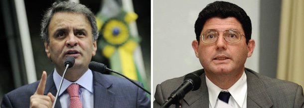 Senador Aécio Neves (PSDB-MG) ironizou, nesta terça (25), a indicação do economista Joaquim Levy para comandar o Ministério da Fazenda no segundo mandato da presidente Dilma Rousseff; ele afirmou que a ida de Levy para a Fazenda seria o mesmo que colocar um agente da norte-americana CIA no comando da soviética KGB; Aécio afirmou que estava pegando emprestada a comparação feita pelo ex-presidente do Banco Central Armínio Fraga