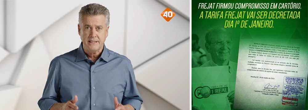 No programa eleitoral gratuito veiculado ontem (16) à noite na televisão, o candidato do PSB ao governo do Distrito Federal Rodrigo Rollemberg procurou reagir aos ataques que vem recebendo de seu adversário Jofran Frejat (PR). No script, o discurso de distanciamento em relação ao PT e à gestão o governador Agnelo Queiroz (PT), críticas à proposta lançada por Frejat para a redução das tarifas dos ônibus e ênfase na trajetória política em resposta às insinuações de inexperiência proferidas pelo PR