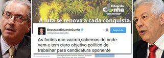 "É claramente uma tentativa política de atacar a minha candidatura, visando a criar constrangimentos para contrários se beneficiarem", escreveu deputado federal Eduardo Cunha (PMDB-RJ) no Twitter, sobre a divulgação de que deve ser alvo de inquérito da Procuradoria por suposta ligação com o esquema montado por Alberto Youssef; favorito na disputa pela presidência da Câmara, ele faz referência a Arlindo Chinaglia (PT-SP); doleiro afirma ter repassado verba em dinheiro ao parlamentar