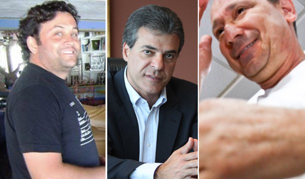 James Alberti (e) estava em Londrina para aprofundar a investigação sobre rede de corrupção e pedofilia na Receita Estadual, que já levou à prisão cerca de 20 pessoas, entre eles Luiz Abi Antoun (d), primo do governador Beto Richa; segundo o Sindicato dos Jornalistas, James foi perseguido e ameaçado de morte na última semana e teve de ser retirado do Estado por questões de segurança; Antoun agora também é investigado por compra de fazenda com dinheiro suspeito de corrupção