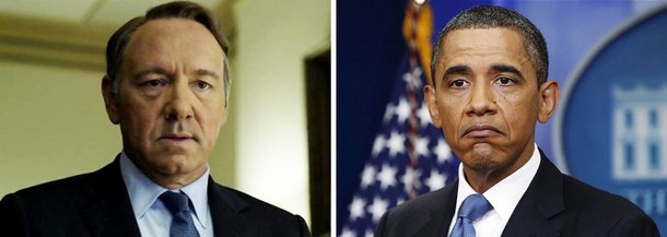 Seja o bem-intencionado Josiah Bartlet, da série "The West Wing", ou o manipulador Frank Underwood, de "House of Cards", os norte-americanos preferem presidentes de televisão do que o autêntico mandatário dos Estados Unidos, Barack Obama; uma pesquisa da Reuters-Ipsos feita este mês mostrou que 54% dos norte-americanos têm opinião desfavorável de Obama, conhecido por seu estilo presidencial distante e cauteloso, enquanto 46% o veem de modo positivo