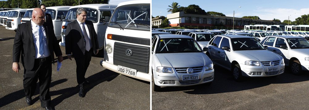 Com o objetivo de reduzir os gastos da máquina pública, o governo do Distrito Federal reduziu em 44% o contrato de veículos alugados, porcentagem que superou a meta, que era de cortar 20%; secretário de Gestão Administrativa e Desburocratização, Antonio Paulo Vogel esteve na garagem da Sociedade de Transporte Coletivos de Brasília (TCB) para anunciar a retirada de circulação de 320 carros; a ação deve gerar uma economia de quase R$ 12 milhões ao ano com aluguel e combustível