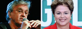 Um dos maiores entusiastas da campanha de Marina Silva à Presidência no primeiro turno das eleições, o cantor Caetano Veloso agora declara voto na presidente Dilma Rousseff: “Acho Aécio bom candidato e gosto dele. Mas prefiro Dilma agora”; presidente também conquistou o apoio de outros ícones da MPB: Gilberto Gil e Chico Buarque 