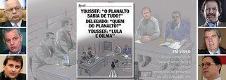 O crime eleitoral cometido pela revista Veja, que pertence a Giancarlo Civita e é comandada pelo executivo Fábio Barbosa e pelo jornalista Eurípedes Alcântara (à dir.), foi confirmado, nesta quinta-feira, por reportagem do jornal Valor Econômico, pelo próprio advogado Antônio Figueiredo Basto, que defende o doleiro Alberto Youssef; reportagem da semana passada diz que Youssef afirmou que "Lula e Dilma sabiam de tudo"; eis, no entanto, o que aponta Figueiredo Basto: "Não houve depoimento no âmbito da delação premiada. Isso é mentira. Desafio qualquer um a provar que houve oitiva da delação premiada"; caso está nas mãos de Teori Zavascki, ministro do STF, que pode obrigar Veja desta semana a circular com direito de resposta; atentado à democracia envergonha o jornalismo