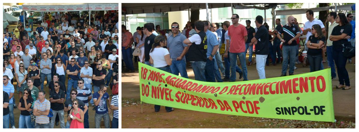 Policiais reivindicam a nomeação de 500 aprovados no último concurso da corporação e o reconhecimento da carreira como de nível superior; “Nosso concurso exige nível superior desde 1996, só que para todos os efeitos legais, ela é considerada como nível médio; todos os benefícios relativos à carreira de ensino superior não são reconhecidos”, afirmou o diretor de comunicação do Sinpol, Luciano Garrido