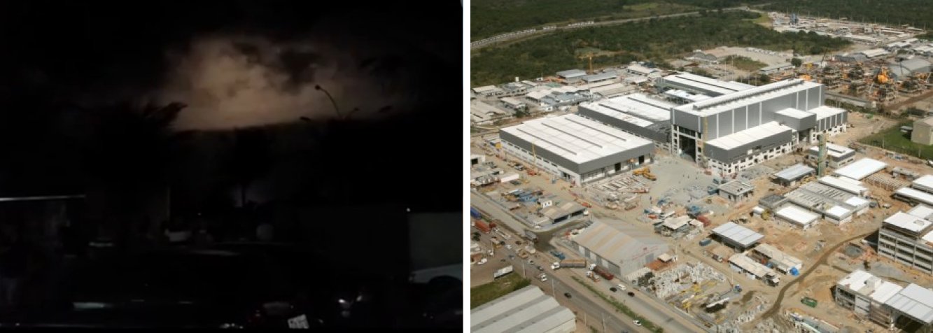 Um incêndio atingiu a principal subestação de energia da Nuclebrás Equipamentos Pesados, em Itaguaí, no Grande Rio; segundo a assessoria de imprensa da empresa, o incêndio considerado de média proporção, foi controlado e não deixou vítimas nem afetou as unidades de produção; nota divulgada pela estatal, um gambá entrou na área do transformador de alta-tensão e provocou um curto-circuito, causando um incêndio
