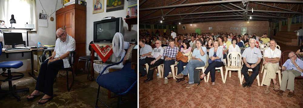 Olhos atentos. Ninguém queria perder nenhuma das cenas. Na tela, o filme Descalço sobre a Terra Vermelha conta a história da vida e da luta de dom Pedro Casaldáliga, bispo emérito de São Félix do Araguaia (MT), ao lado da população da cidade, pelos direitos dos menos favorecidos