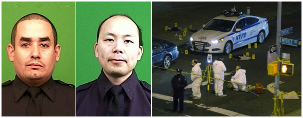 Um homem armado, identificado como Ismaaiyl Brinsley, de 28 anos, matou a tiros dois policiais de NY e se matou em seguida, segundo a polícia, depois de um post nas mídias sociais indicar que ele estaria em busca de vingança pela morte de um homem negro desarmado durante uma detenção; "Eles tiraram 1 dos nossos... Vamos tirar 2 deles", teria escrito Brinsley