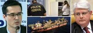 Investigadores da Lava Jato apresentam nesta tarde denúncias formais contra 35 pessoas, vinculadas a seis empreiteiras, envolvidas no esquema de corrupção em contratos da Petrobras; estatal "pagava de forma sobrevalorada pelas obras das grandes empreiteiras", explicou o procurador Deltan Dallagnol, que chamou o caso de "imenso e gigantesco esquema criminoso"; busca de ressarcimento mínimo aos cofres públicos é de R$ 1 bilhão; operações denunciadas envolvem R$ 300 milhões; procurador-geral da República, Rodrigo Janot, chamou esquema de "aula de crime", que "roubou o orgulho dos brasileiros"