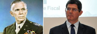 Ministro da Fazenda, Joaquim Levy, que obteve ontem a primeira vitória no Congresso de seu ajuste fiscal, destaca a atuação de George Marshall, que liderou o Exército americano durante a Segunda Guerra Mundial: “ele escolheu oficiais que tinham capacidade de trabalhar em grupo, de responder sob pressão e de não culpar os outros pelas adversidades” 