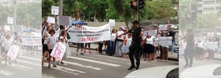 Cerca de 25 alunos e professores do Instituto de Aplicação Fernando Rodrigues da Silveira da Universidade Estadual do Rio de Janeiro (CAP-Uerj) realizaram uma manifestação em frente à faculdade; segundo informações da Polícia Militar, o protesto foi pacífico; o motiva da manifestação é o fato de cerca de 1.100 alunos do CAP-Uerj ainda não terem iniciado o semestre letivo, que estava previsto para o dia 2 de março