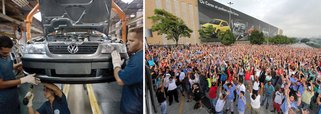 Os metalúrgicos do ABC paulista decidiram entrar em greve contra a decisão da Volkswagen de demitir 800 funcionários na volta das férias coletivas; segundo a Volks, a retração da indústria automobilística no país nos últimos dois anos e o aumento da concorrência impactaram em seus resultados; em 2014, a indústria automotiva brasileira teve queda aproximada de 7% nas vendas e de mais de 40% nas exportações; com estoques altos, montadoras estão com os pátios lotados e o fim das desonerações fiscais pode piorar ainda mais os resultados; demissões no ABC, berço do sindicalismo, mostram que a crise econômica começa a atingir o bem mais precioso: o emprego do trabalhador