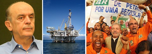 Pesquisa que revela como os brasileiros ainda atribuem valor simbólico à Petrobras e rechaçam sua privatização deve colocar em marcha lenta o projeto apresentado pelo senador José Serra (PSDB-SP) na semana passada; no texto, Serra propõe o fim da obrigatoriedade da participação da Petrobras na exploração dos campos do pré-sal, ou seja, com a abertura a empresas internacionais; também na semana passada, a Petrobras anunciou novo recorde no pré-sal, com 737 mil barris/dia, e o atual regime de partilha, que substituiu o modelo de concessões, é um dos pilares do modelo lulista e dilmista para a companhia