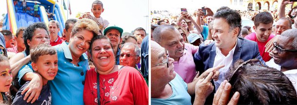 Segundo pesquisa interna do PT, sem registro no TSE, a presidente Dilma Rousseff estaria empatada tecnicamente com Aécio Neves, mas, numericamente, à frente; números foram divulgados por Eduardo Guimarães, do Blog da Cidadania