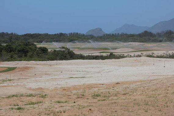 Nessa semana, os jovens ativistas conseguiram registros fotográficos que dão uma ideia dos impactos ambientais com a obra para o campo de golfe olímpico