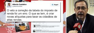 Pelo Twitter, Alberto Cantalice criticou a decisão da presidente Dilma Resseff e defendeu a criação de novas alíquotas para taxar os cidadãos de altas rendas; “Defendemos a criação do Imposto sobre Grandes Fortunas. Não podemos continuar ad eternun tendo os impostos indiretos taxando os mais pobres”