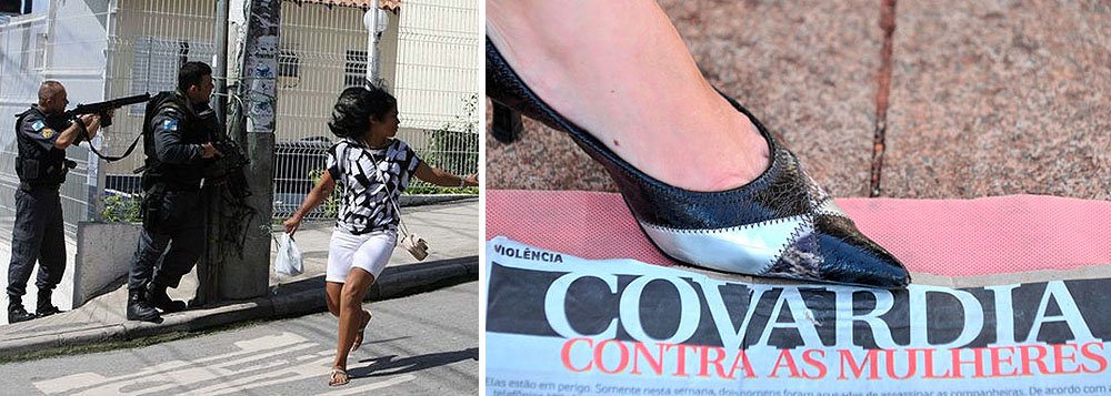 Policiais civis do Rio de Janeiro fazem uma operação para cumprir mandados de prisão de acusados de violência doméstica e sexual contra as próprias companheiras; de acordo com a assessoria de imprensa da Polícia Civil, 12 homens tinham sido presos em todo o estado