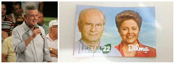 Circula na Rodoviária do Plano Piloto material com a defesa do voto em Dilma Rousseff (PT) para presidente e Jofran Frejat (PR) para governador do Distrito Federal; com tiragem de 2 milhões de exemplares, os panfletos são impressos com o CNPJ da coligação Com a força do povo, da presidente Dilma; os cabos eleitorais do PR demonstram surpresa, enquanto petistas afirmam: “Não queremos Rollemberg”