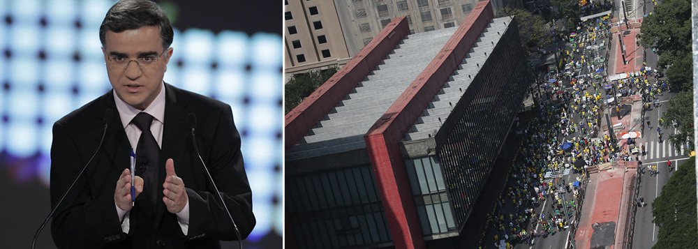 Jornalista aponta "declínio" nos protestos anti-governo realizados neste domingo, em parte porque os brasileiros pedem a saída da presidente, algo desejado pela população, segundo o Datafolha, mas que, de acordo com o procurador-geral da República, Rodrigo Janot, não é sustentado por elementos jurídicos; segundo Kennedy Alencar, também não há clima político para se abrir um processo no Congresso contra Dilma