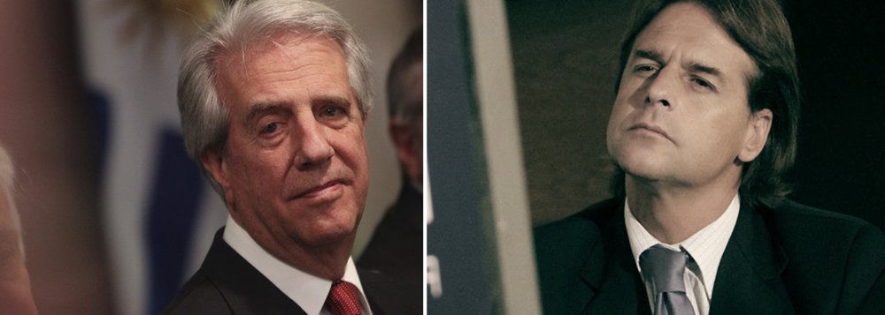 Estão na disputa o socialista Tabaré Vázquez, candidato da Frente Ampla, um médico oncologista de 74 anos, que presidiu o país entre 2005 e 2010, e o deputado federal Luis Lacalle Pou, de 41 anos, que concorre pelo Partido Nacional e tem, na segunda rodada de votação, o apoio do Partido Colorado; pelas últimas pesquisas, Vazquez é franco favorito, com ampla margem sobre o oponente; conforme os mais recentes levantamentos, deve obter amanhã entre 53% e 55% da preferência do eleitorado