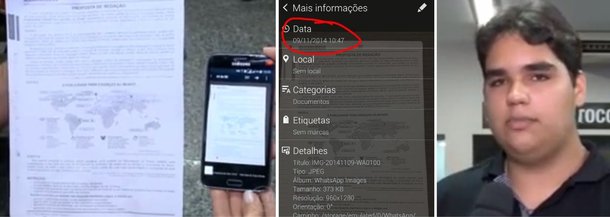 Denúncia foi feita por candidato do Piauí, que disse ter recebido imagem pelo celular, duas horas antes do início do exame, com página que mostrava o tema de redação da prova; estudante prestou queixa à Polícia Federal, que abriu inquérito para apurar o caso