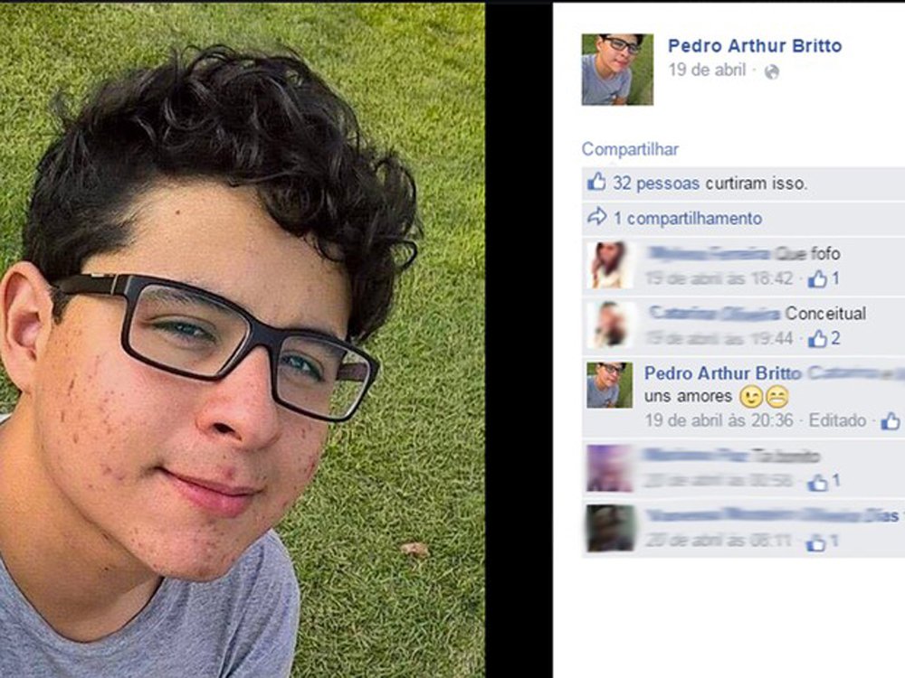 A informação é da tia do garoto, Vanessa Monteir; ela disse que o seu sobrinho, Pedro Arthur Britto Santa Cruz, de 18 anos, levou três facadas no ombro e no braço esquerdos, que atingiram músculo, veia, artéria e nervo; o rapaz está sem sensibilidade tátil em três dedos da mão esquerda; o tio Christiano Britto Monteiro, que é professor de história, afirmou que, segundo os médicos, por questão de milímetros um dos golpes poderia ter atingido uma artéria que levaria Pedro à morte em questão de minutos