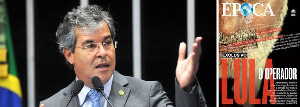 Ao comentar a capa da revista Época deste fim de semana, senador Jorge Viana (PT-AC) afirmou: "Não é justo que transformem as qualidades do presidente Lula em defeito. Isso tem que ter fim. Não é possível. Isso beira o preconceito. Me parece que tem pessoas ocupando funções importantes em instituições responsáveis por inquérito, por apuração, fazendo uso partidário político, querendo dirigir uma investigação"