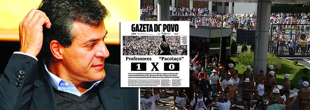 Após vitória na Assembleia Legislativa, que fez o governo tucano de Beto Richa recuar na votação do seu 'pacotaço' fiscal, que previa a retirada de R$ 8 bi da poupança previdenciária para cobrir o pagamento da folha estadual, cerca de 100 mil professores das escolas da rede pública estadual voltam às ruas de Curitiba nesta quinta-feira; uma comissão de negociação do sindicato se reúne com o governo para debater a pauta da greve, que já dura 11 dias