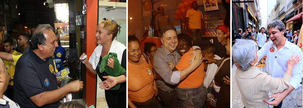 Os eleitores dos 92 municípios do Rio vão escolher o futuro governador do estado entre sete candidatos; segundo o TSE, 12,14 milhões de pessoas aptas a votar; entre os três principais candidatos estão o atual governador Luiz Fernando Pezão (PMDB), o ex-governador e atual deputado federal Anthony Garotinho (PR) e o senador Lindbergh Farias (PT); completam a lista o também senador Marcelo Crivella (PRB), os professores Dayse Oliveira (PSTU), Tarcisio Motta (PSOL), e o bancário Ney Nunes (PCB)