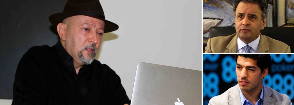 Colunista Josias de Souza comparou o presidenciável tucano Aécio Neves ao atacante uruguaio por “deferir uma mordida no recato dentro da grande área da peleja sucessória”: “Mostrou os dentes ao comemorar, diante de câmeras e microfones, o drible que dera em Dilma Rousseff, atraindo para sua coligação o governista PTB, partido do presidiário Roberto Jefferson”, disse