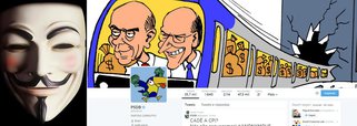 No Twitter, grupo hacker colocou imagens e o logo do partido com desenhos que faziam alusão ao escândalo do trensalão, esquema de cartel no Metrô e na CPTM durante governos tucanos em São Paulo; "O povo não esqueceu da roubalheira do metrô", escreveram, depois da conta invadida; foram haqueadas ainda as contas do partido no Facebook, no Youtube e no Instagram