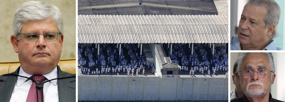 Em parecer enviado ao STF, procurador-geral da República, Rodrigo Janot, aponta que há "indicativos bastante claros" de tratamento diferenciado a presos condenados no 'mensalão'; segundo ele, documentos e depoimentos de internos não deixam dúvida de que houve visitas fora do horário, café diferenciado e até "uma feijoada exclusiva para os internos da Ação Penal 470"; Janot pede "atitude imediata das autoridades responsáveis"; nessa semana, a filha de José Dirceu rebateu acusações afirmando que a cela de seu pai tem até infiltração; ex-deputado José Genoino voltou à prisão na quinta, apesar de problema cardíaco