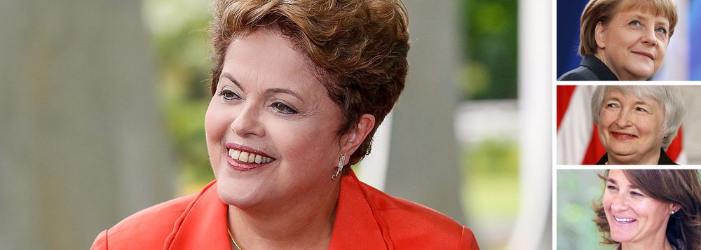 Presidente ocupava a segunda posição no ano passado, de acordo com a revista; líder do ranking continua sendo a chanceler alemã Angela Merkel, seguida pela nova presidente do FED, Janet Yellen, e por Melinda Gates, mulher de Bill Gates