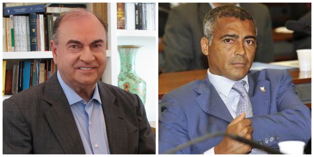 Segundo pesquisa Datafolha, com 29% das intenções de voto, o deputado federal do PSB e ex-jogador Romário aparece na liderança da corrida ao Senado pelo Rio de Janeiro; já o vereador e ex-prefeito do DEM César Maia soma 23%; margem de erro é de três pontos; ou seja: empate técnico