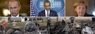 Apostas no caos perdem; presidente Vladimir Putin e chanceler Angela Merkel concordam em "investigação completa e imparcial" sobre queda do Boeing da Malaysia Airlines; em Washington, embaixador Sergei Lavrov e secretário de Estado John Kerry se comprometem em cerrar esforços pelo fim da guerra separatista na Ucrânia; governo instalado após derrubada de presidente eleito sairia beneficiado, mas Rússia manteria cidade portuária de Sebastopol; "Conflito tem de ser resolvido por consenso", registrou comunicado; Europa tensionada busca superar crise