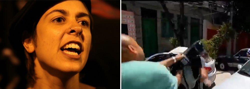 Na porta de delegacia no Rio, cinegrafistas foram chamados de "safados" e "carniceiros" pela jovem conhecida como Sininho; outro colega de Fábio Raposo, preso pela morte de Santiago Andrade, disse a um profissional da TV Bandeirantes: "você vai ser o próximo"; cinegrafista reagiu e partiu para cima do rapaz