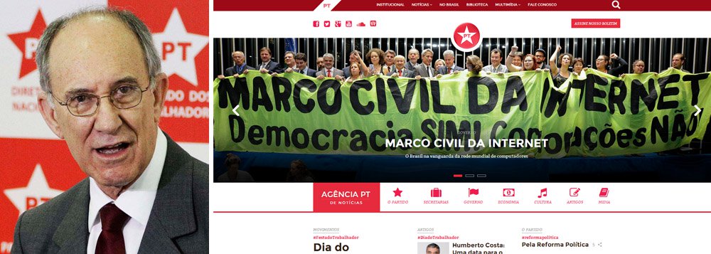 "Não dá para um partido forte como o nosso ser refém do pensamento único ditado pelo monopólio da mídia", diz o presidente do Partido dos Trabalhadores, Rui Falcão, em entrevista à Agência PT de Notícias, que começou a funcionar neste Primeiro de Maio