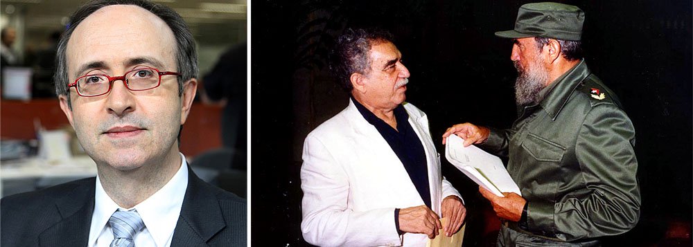 Assim como fez com Oscar Niemeyer, a quem chamou de "metade gênio, metade idiota", Reinaldo Azevedo repete a dose com outro personagem: o escritor colombiano Gabriel García Márquez, que seria, segundo Reinaldo, outro "idiota", em razão de sua amizade com Fidel Castro; afinal, quem é mesmo completamente idiota nessa história?
