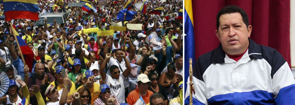Mesmo enquanto estudantes armavam ainda barricadas em algumas cidades e ativistas realizavam novas manifestações, o governo de Nicolás Maduro organizava grandes cerimônias para homenagear Hugo Chávez na quarta-feira, no primeiro aniversário de sua morte