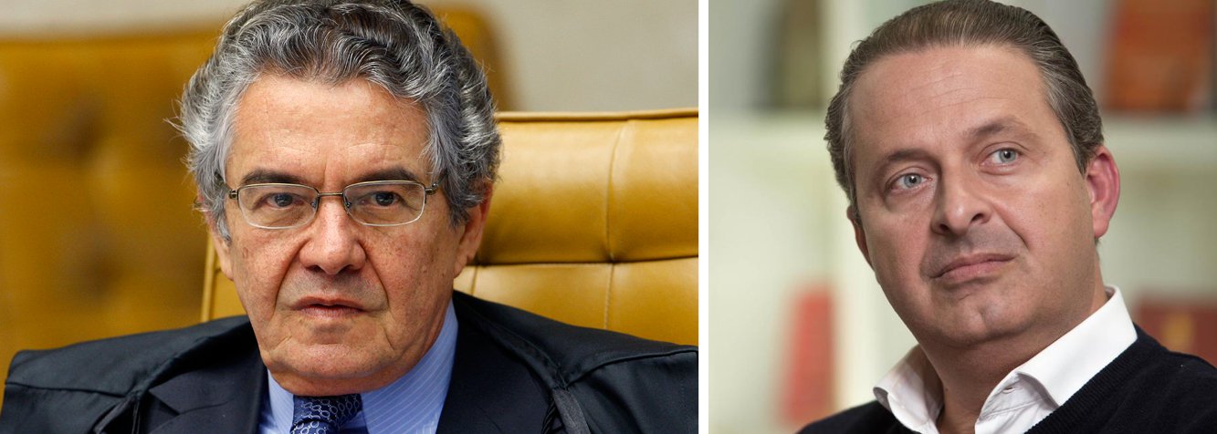 Ministro do Supremo Tribunal Federal ressalta que eleições ficam em suspenso sobre a substituição dele; "se a própria vice (Marina Silva) passa a ser a titular ou se o partido oferecerá outro nome. Precisamos aguardar", disse Marco Aurélio Mello; ministros do STF lamentaram a morte do ex-governador de Pernambuco