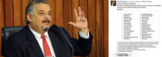 Jefferson Teixeira, advogado do PSB de São Vicente postou uma lista no Facebook das pessoas que teriam ofendido o deputado Márcio França, quando na verdade apenas teceram críticas, em comentário contra a presidente Dilma Rousseff; “Se você tiver informações que ajudem a localizar essas pessoas, me ajudem!”, diz