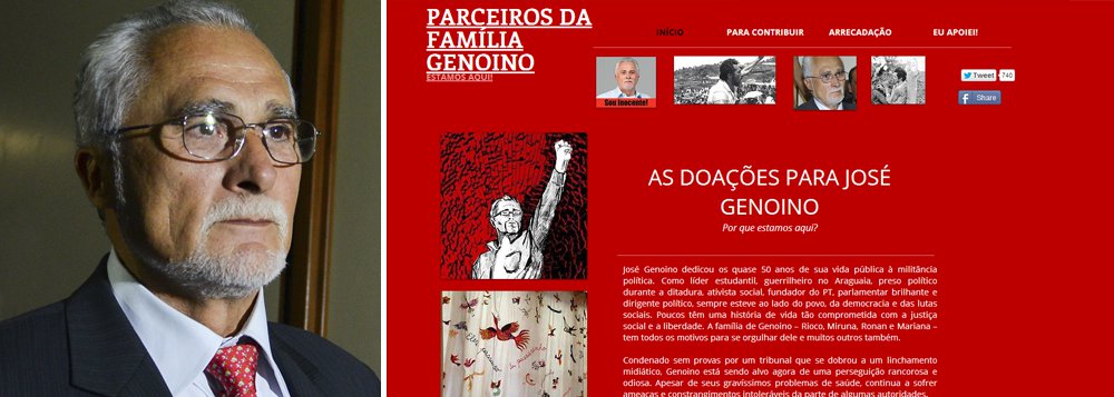Governo do Distrito Federal irá fiscalizar os doadores da vaquinha promovida pela família de José Genoino, condenado no julgamento da Ação Penal 470, para apurar se os domiciliados em Brasília devem impostos ao cofre local; segundo o secretário da Fazenda, Adonias Santiago, só podem ser autuados pelo governo do DF os doadores que moram na cidade; "Assim, a verificação de eventual imposto em favor do Distrito Federal, em relação às supostas doações realizadas ao ex-deputado federal José Genoino, passa, necessariamente pela identificação dos doadores e de seu domicílio, dependendo de diligências cargo da fiscalização tributária", disse