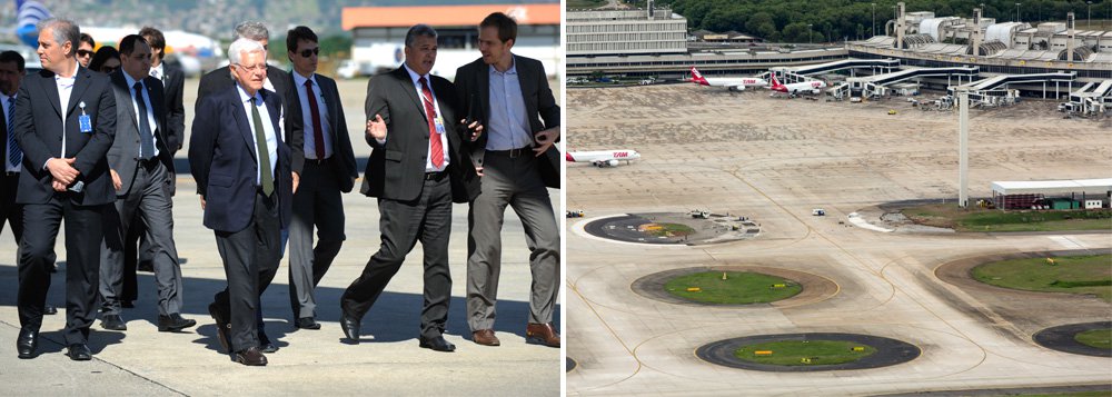 A um mês da abertura da Copa do Mundo do Brasil, o ministro-chefe da Aviação Civil, Moreira Franco, disse nesta segunda (12) que o Aeroporto Internacional do Rio de Janeiro Antônio Carlos Jobim/Galeão está preparado para receber os turistas e as delegações de esportistas que participarão da Copa do Mundo; Secretaria de Aviação Civil (SAC) fez simulações no aeroporto, com a finalidade de testar a foma e o tempo de deslocamento dos organizadores, jogadores de futebol e turistas, desde a chegada dos aviões até a alfândega