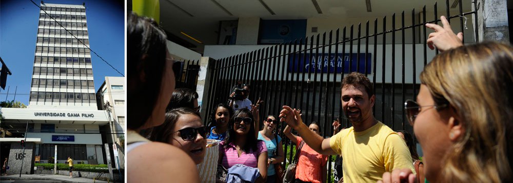 Cerca de 50 alunos da Universidade Gama Filho (RJ), que passaram a noite acampados em frente ao Palácio do Planalto, marcaram uma reunião com o Ministério da Educação; os estudantes pedem a federalização da universidade e do Centro Universitário da Cidade (UinverCidade), após a instituição ter sido descredenciada MEC, em decorrência do baixo rendimento acadêmico; os alunos serão transferidos para outras instituições