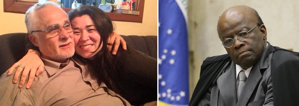 Filha de José Genoino, Miruna pede para que rezem, não por seu pai, "porque ele está forte e sua luz é eterna, mas rezem por essa pessoa que decide a desgraça alheia"; nesta quarta-feira 30, o presidente do STF, Joaquim Barbosa, determinou que o ex-deputado se apresentasse em 24 horas para voltar ao presídio da Papuda; "Rezem pela Globo. Rezem pela Folha. Rezem pela Veja", pede ainda Miruna Genoino, que critica o laudo médico que atesta que o estado de saúde de Genoino não é grave; segundo ela, documento foi feito por "médicos muito bem escolhidos por sua ideologia"