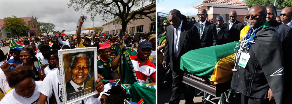 Mandela, que morreu no dia 5 de dezembro aos 95 anos, será enterrado na propriedade de sua família após um funeral de Estado no domingo, que combinará pompa militar e rituais tradicionais do clã Xhosa abaThembu. A cerimônia terá a participação de membros da família, líderes nacionais e convidados estrangeiros, incluindo o príncipe britânico Charles e o ativista norte-americano dos direitos civis, reverendo Jessie Jackson
