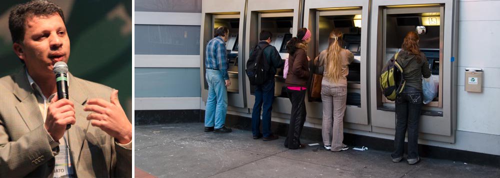 "Apesar dos lucros bilionários, os bancos brasileiros, principalmente os privados, continuaram reduzindo postos de trabalho, a exemplo de meses anteriores, o que é completamente injustificável", disse Carlos Cordeiro, presidente da Contraf-CUT; segundo a Pesquisa de Emprego Bancário, feita em parceria com o Dieese, número só não foi maior porque a Caixa Econômica criou 521 vagas no período