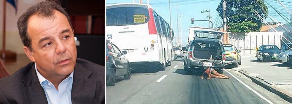 Governador do Rio disse que os três policiais que atiraram contra Cláudia da Silva Ferreira, durante operação no Morro da Congonha, e depois arrastaram o corpo pendurado na mala de um camburão, "agiram de forma repugnante, desumana e vão responder criminalmente pela barbárie cometida"; Sérgio Cabral ressaltou que a atitude contraria os princípios básicos que devem nortear o comportamento da polícia e, por isso, eles não ficarão impunes