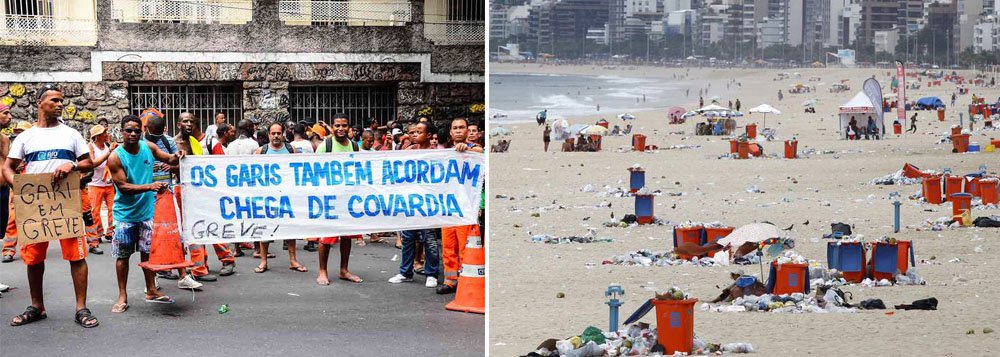 O percentual representa cerca de 1.300 garis com os braços cruzados, número bem superior aos 300 que a prefeitura do Rio admitia como parados; presidente da Companhia Municipal de Limpeza Urbana do Rio (Comlurb), Vinícius Roriz calculou que hoje a operação esteja entre 65% e 70%, mas disse que pretende chegar ao fim de semana em uma situação bem melhor